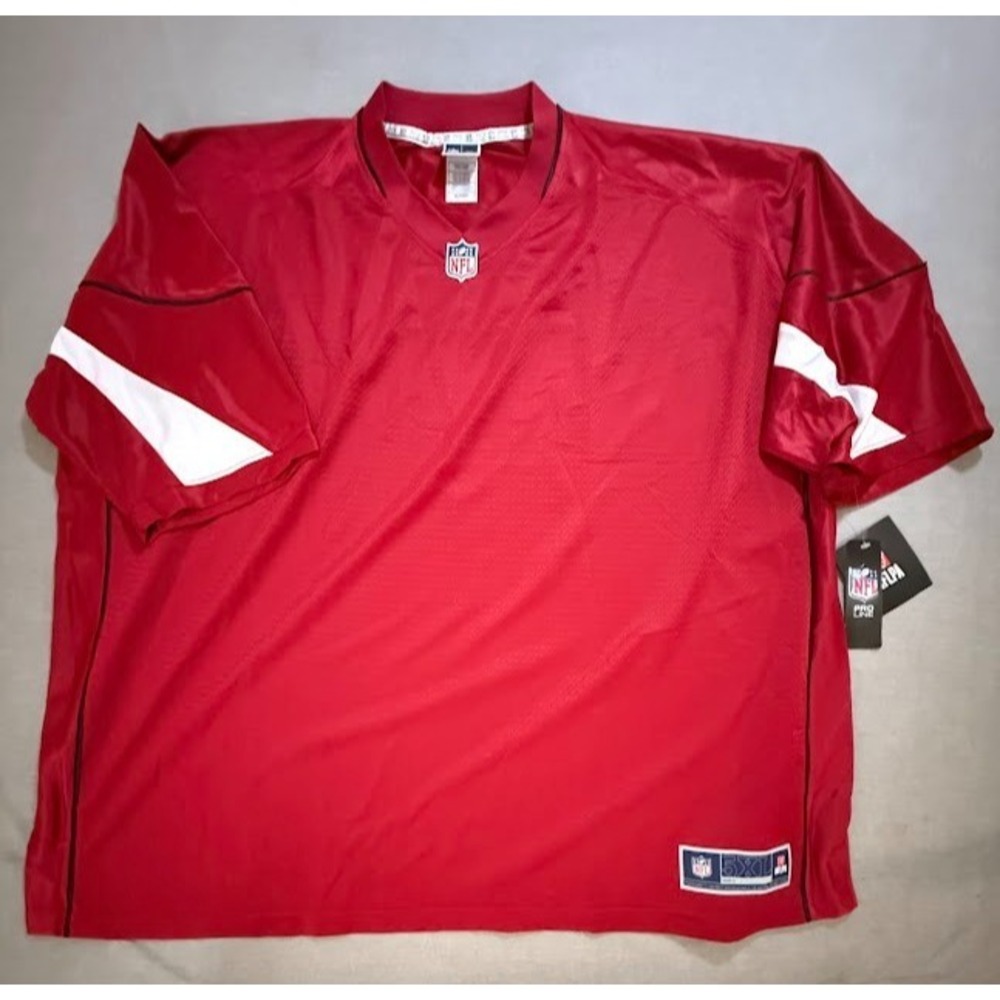 Arizona Cardinals Pro Line NFL Jersey‎ Mens 5XL Red Blank Pullover Short Sleeve.